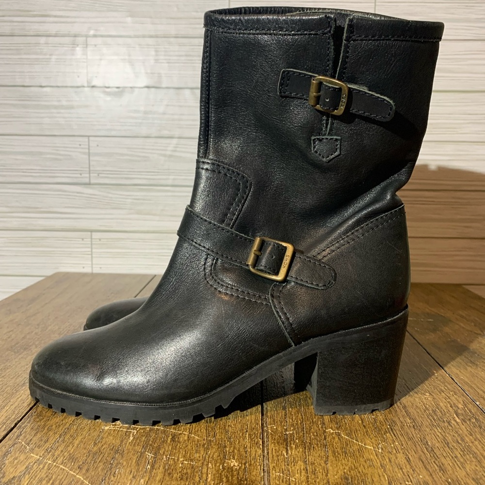 VTG Michael Kors size 8.5 made in Italy Black heel boots slip on soft leather